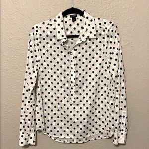 Polka dot JCrew Button up